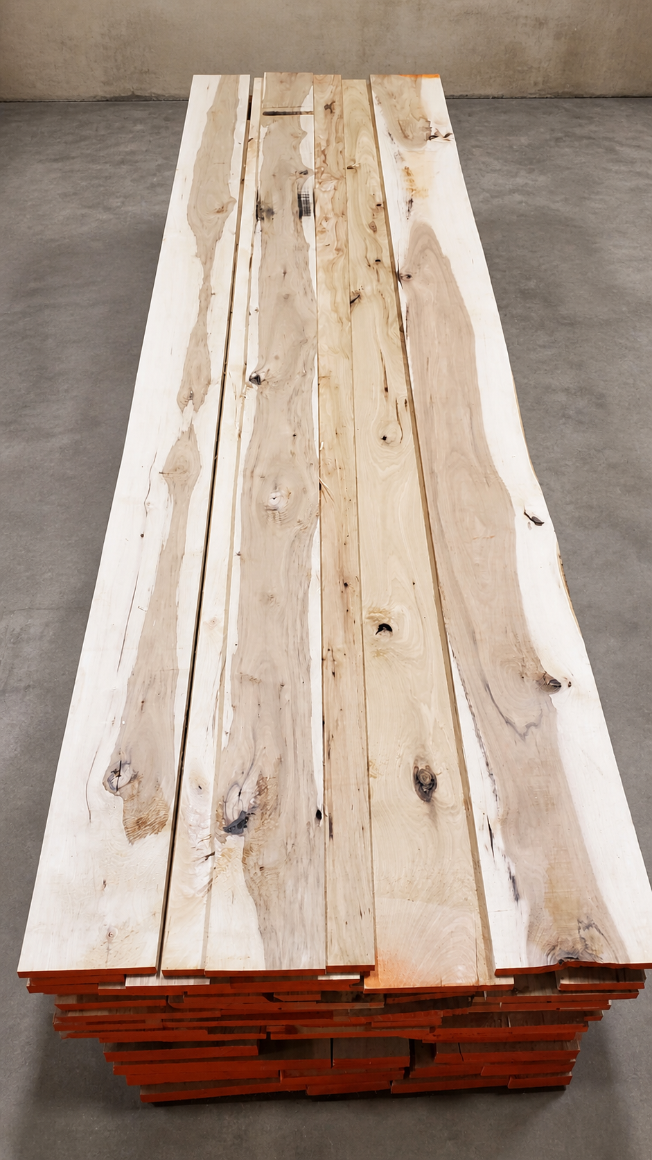 Hickory boards in stock at OSL Hardwood Store in Nixa, MO